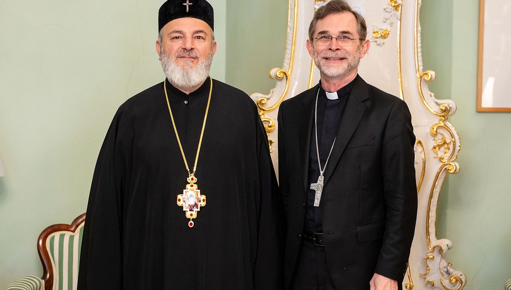 Erzbischof Grünwidl empfängt orthodoxen Metropoliten Isaak / Erzdiözese Wien/ Stephan Schönlaub Erzbischof Grünwidl empfängt orthodoxen Metropoliten Isaak